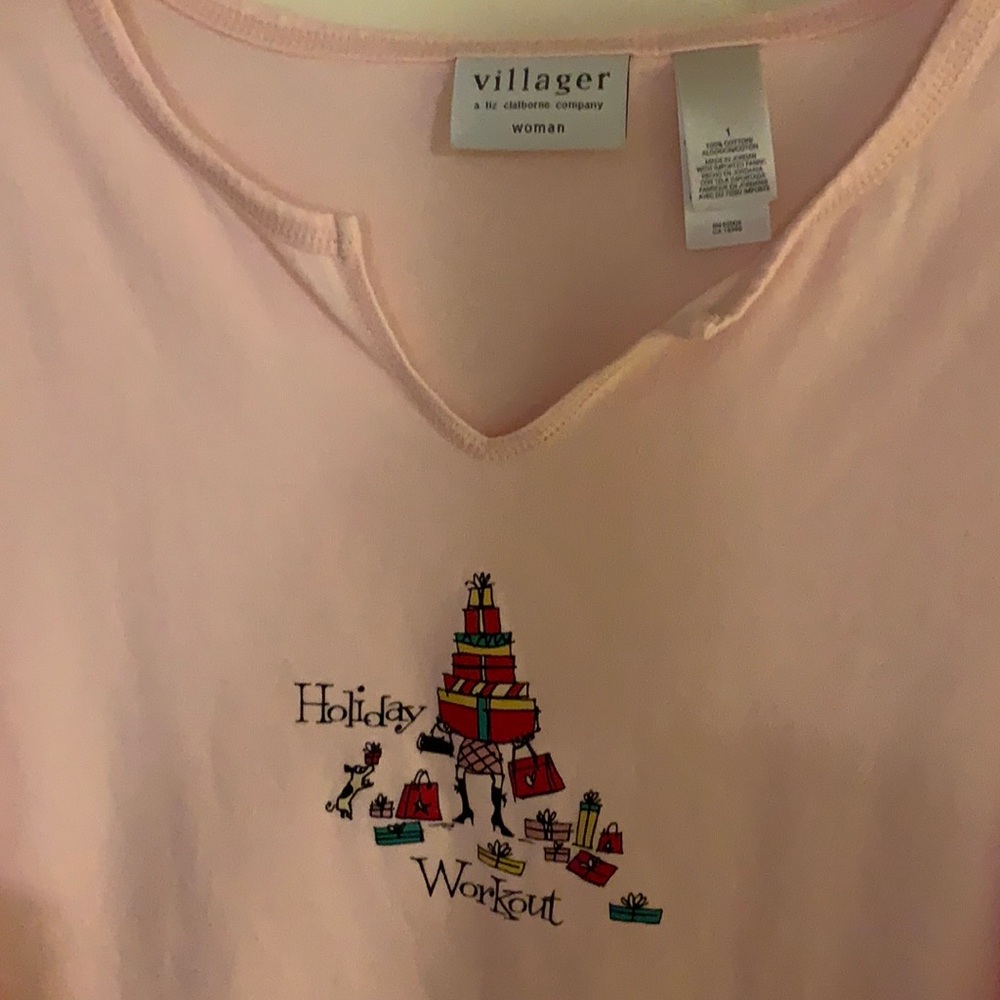 Liz Claiborne villager holiday top.